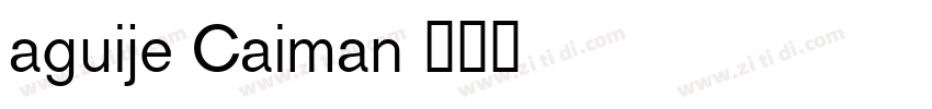 aguije Caiman字体转换